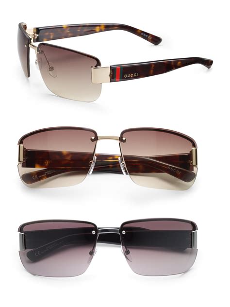 rimless gucci|gucci rimless sunglasses men's.